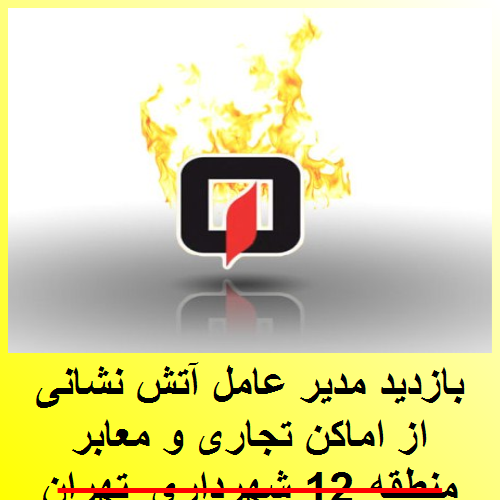 بازدید مدیر عامل آتش نشانی از اماکن تجاری و معابر منطقه 12 شهرداری تهران