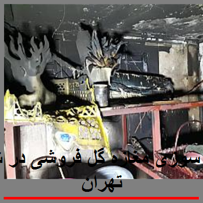 آتش سوزی مغازه گل فروشی در شرق تهران