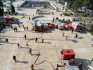 مانور مشترک آتش نشانان منطقه 8 عملیات در فرهنگسرای خاوران