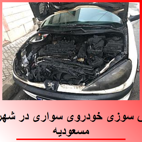 آتش سوزی خودروی سواری در شهرک مسعودیه